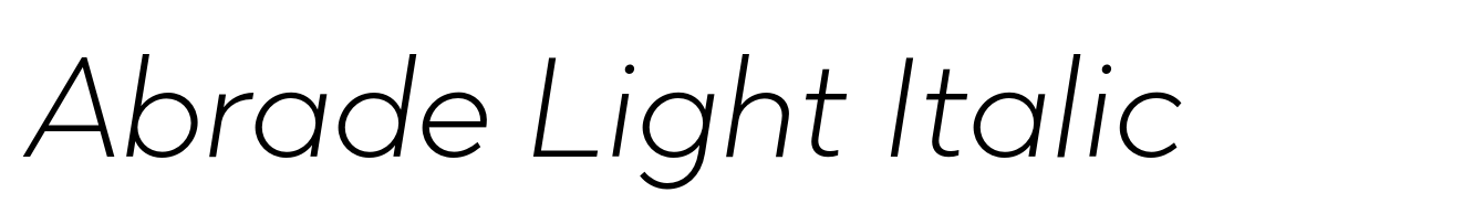 Abrade Light Italic